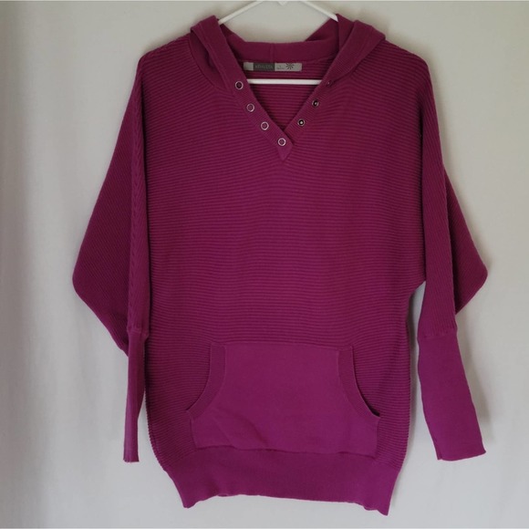 Athleta Sweaters - Athleta Purple Ribbed Dolman Sleeve Sweater Small